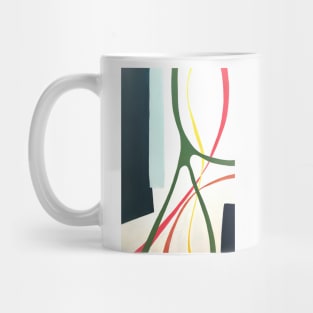 Ribbons of Color Modern Abstract Painting Mug